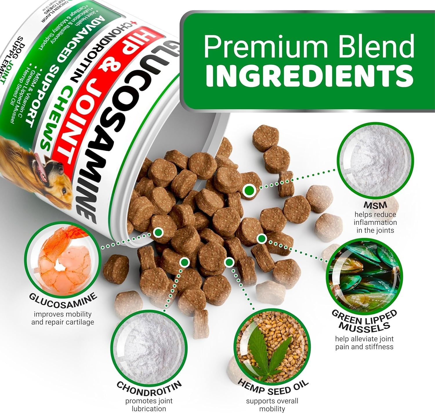 Pet Hip & Joint Supplement Chondroitin Soft Particles