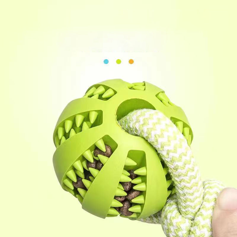 Dog Toys Treat Balls Interactive Hemp Rope Rubber
