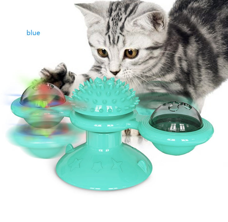 Cat Rotating Windmill Multi-Function Toys Itch Scratching Device