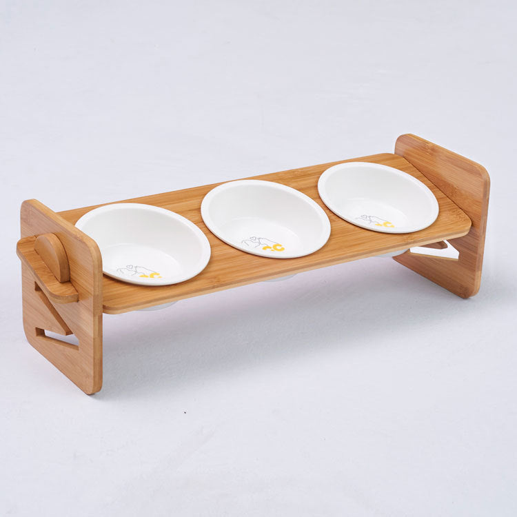 Bamboo single double double bowl bamboo frame
