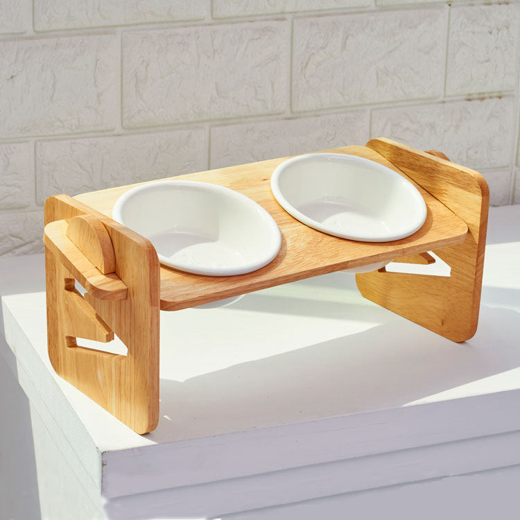 Bamboo single double double bowl bamboo frame