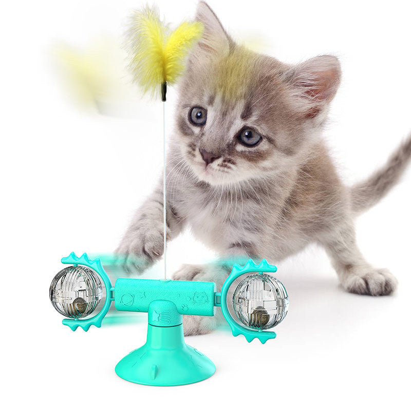 Cat Rotating Windmill Multi-Function Toys Itch Scratching Device
