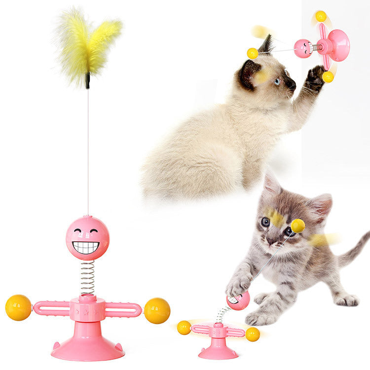 Cat Rotating Windmill Multi-Function Toys Itch Scratching Device
