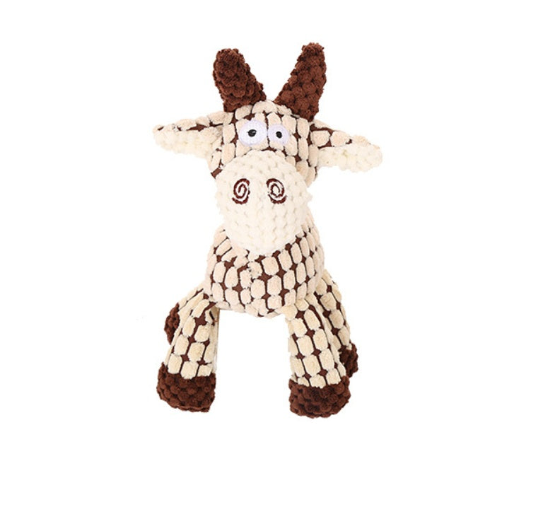 Pet Toy Donkey Shape Corduroy Chew Toy For Dogs