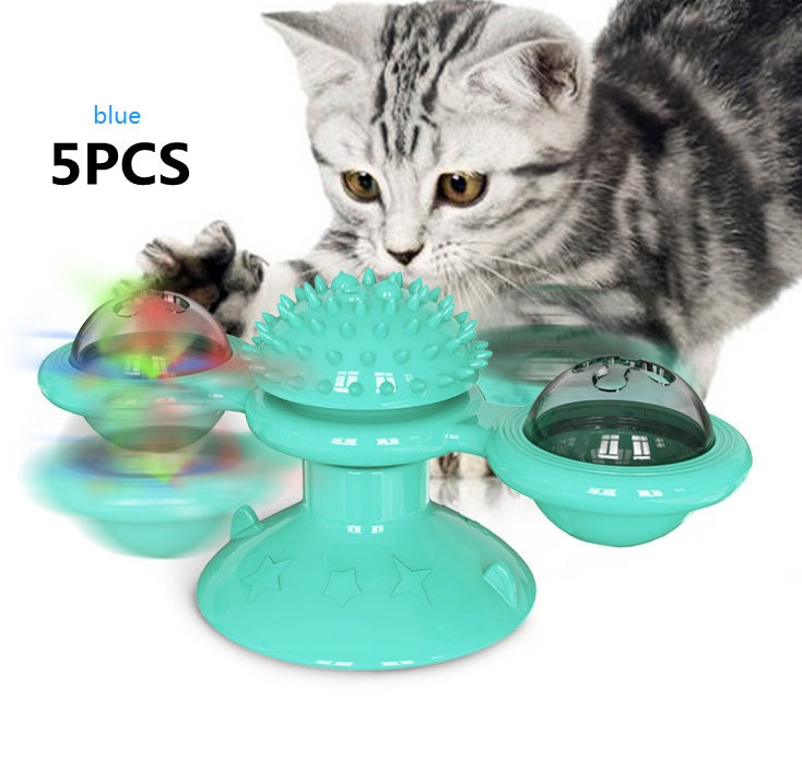 Cat Rotating Windmill Multi-Function Toys Itch Scratching Device