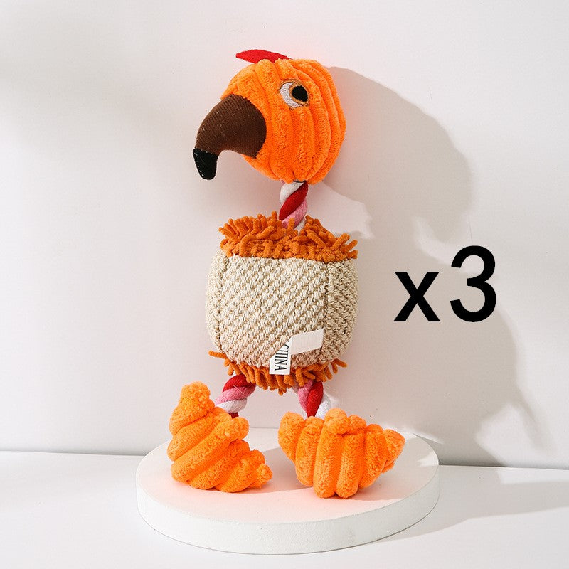 Pet Toy Donkey Shape Corduroy Chew Toy For Dogs