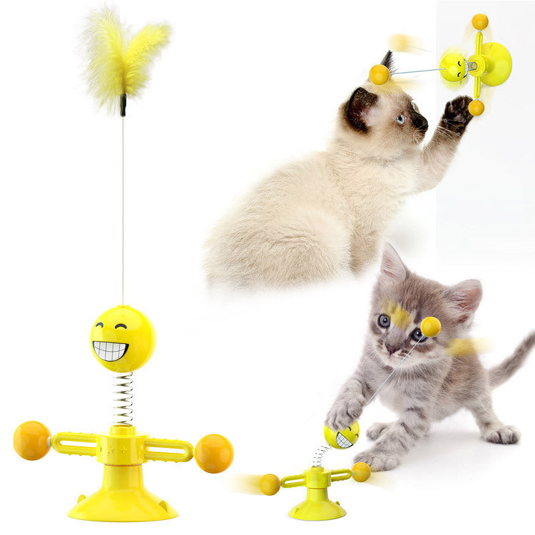Cat Rotating Windmill Multi-Function Toys Itch Scratching Device