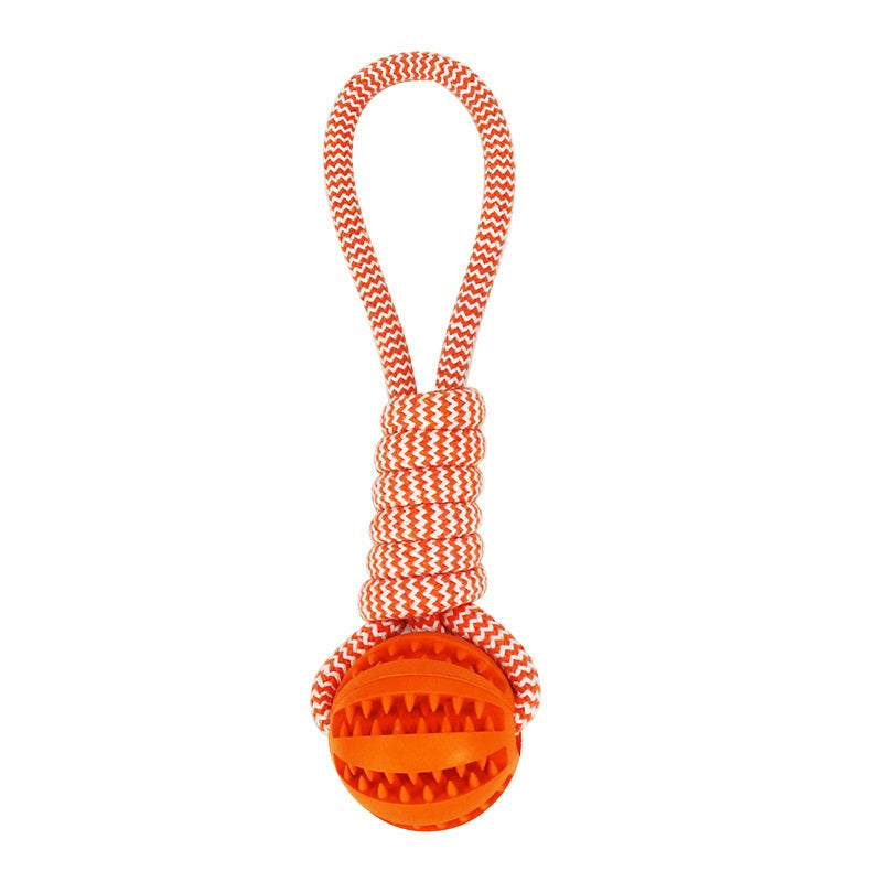 Dog Toys Treat Balls Interactive Hemp Rope Rubber