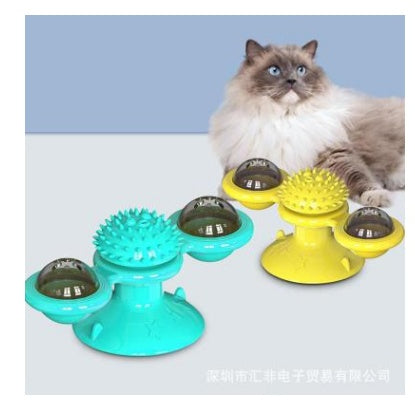 Cat Rotating Windmill Multi-Function Toys Itch Scratching Device