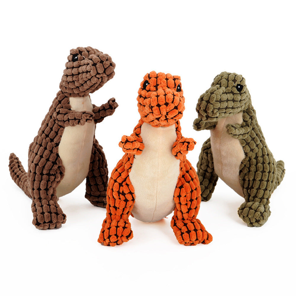 Dinosaur Pet Toys Plush Stuffing Squeakers