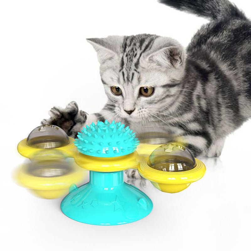Cat Rotating Windmill Multi-Function Toys Itch Scratching Device