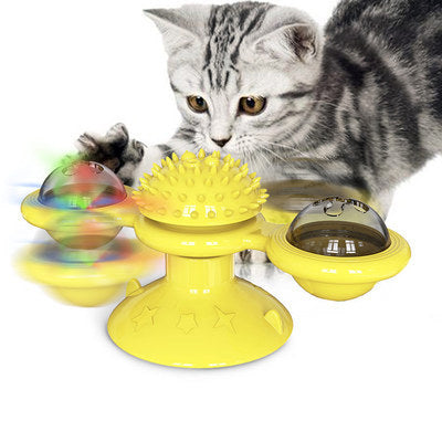 Cat Rotating Windmill Multi-Function Toys Itch Scratching Device