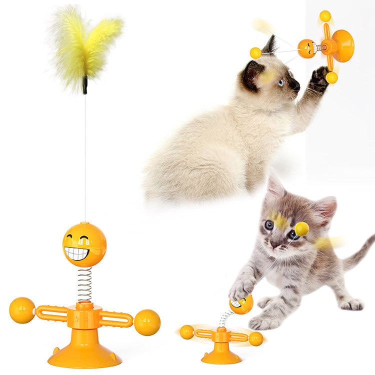 Cat Rotating Windmill Multi-Function Toys Itch Scratching Device