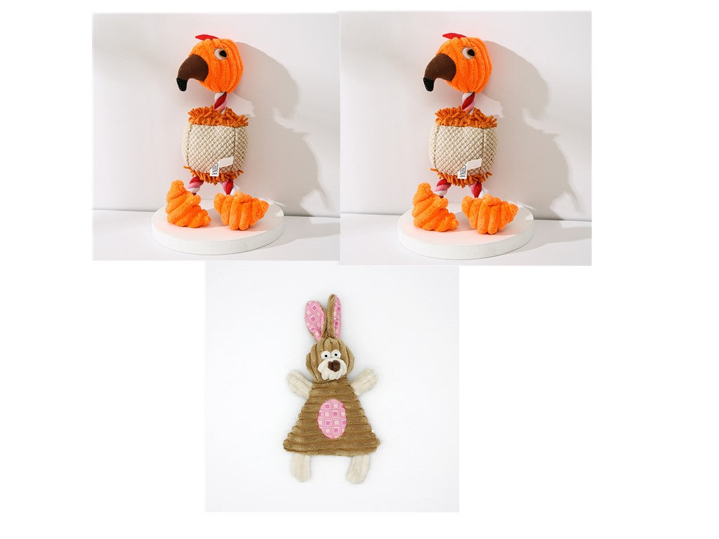 Pet Toy Donkey Shape Corduroy Chew Toy For Dogs