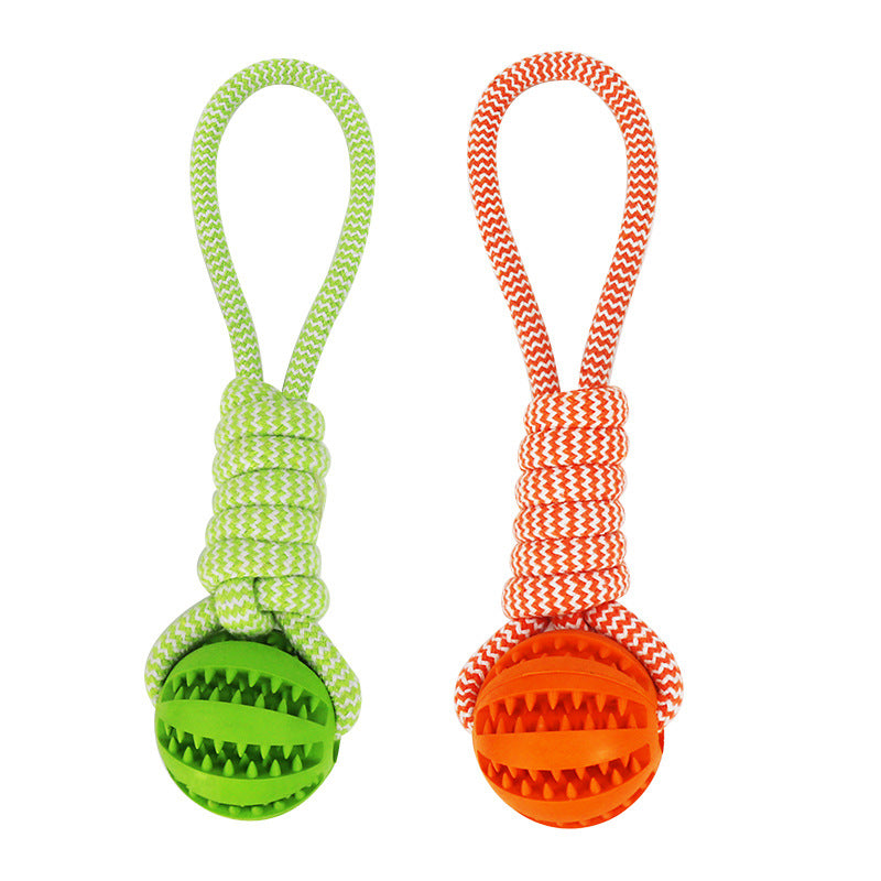 Dog Toys Treat Balls Interactive Hemp Rope Rubber