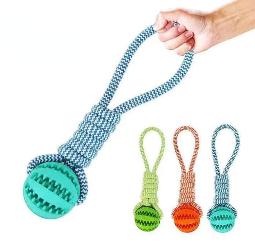 Dog Toys Treat Balls Interactive Hemp Rope Rubber